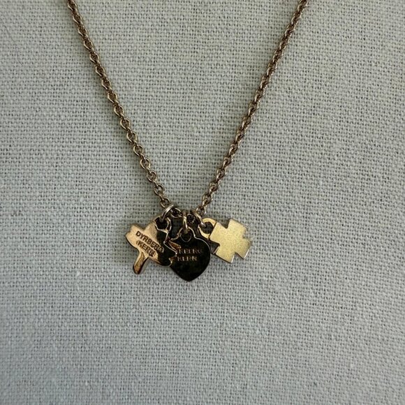 Dyrberg/Kern Pohndalos Heart, Dragonfly, and Cross pendant necklace - Picture 7 of 7